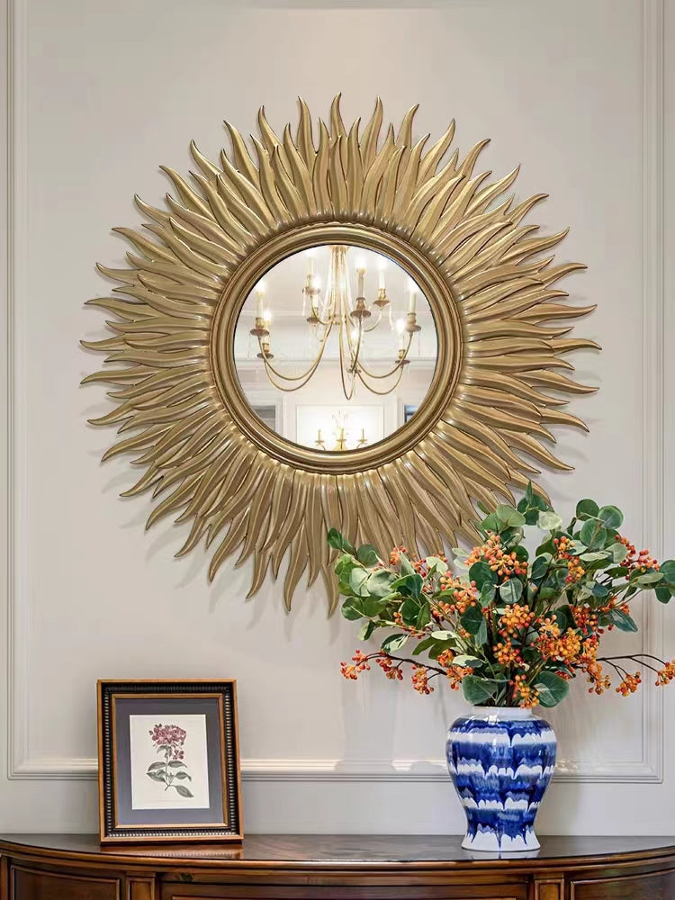 HomeDor Sunburst Wall Decor Mirror Light
