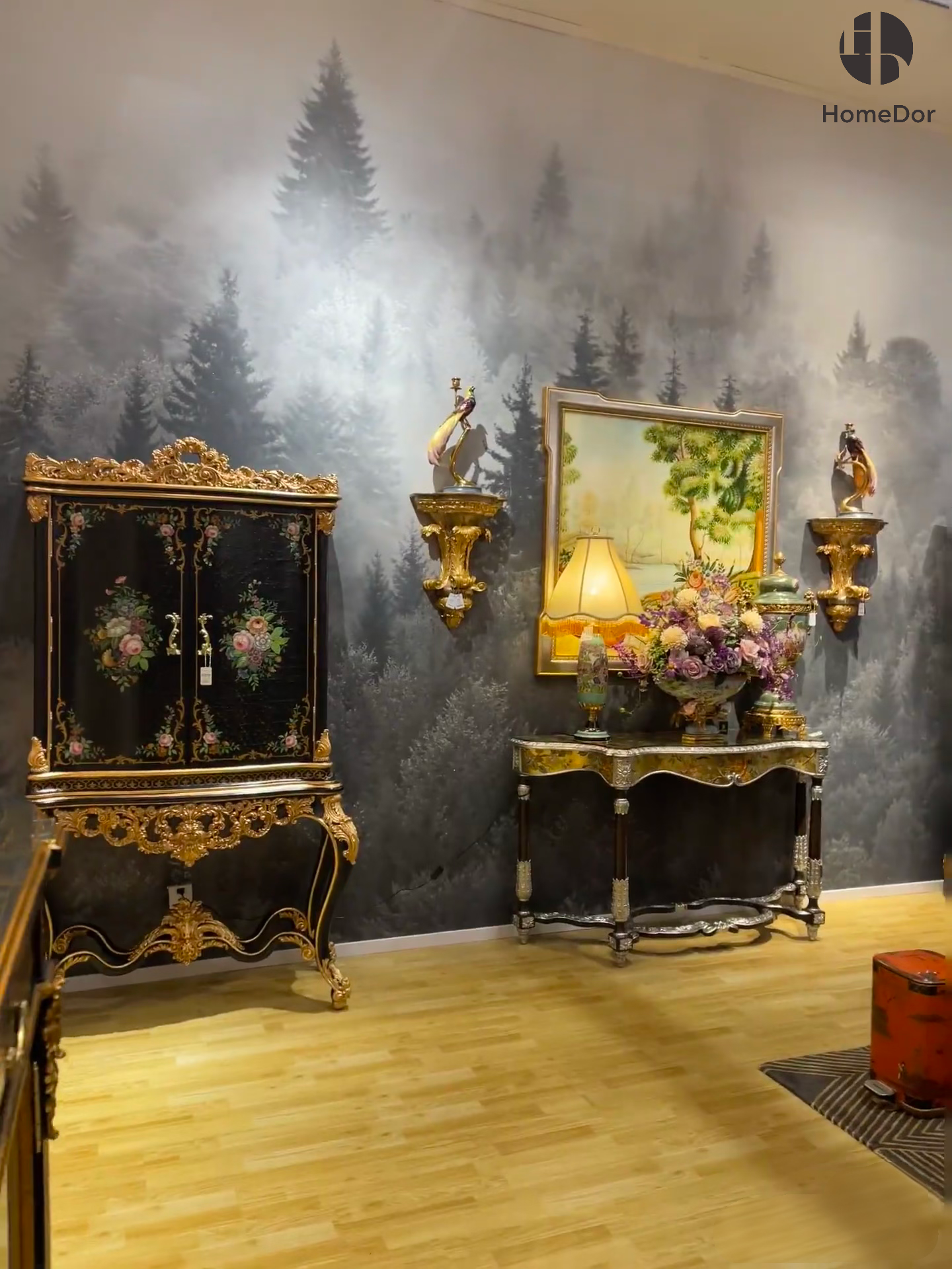 HomeDor × FH&Home | Armario Rococó Craquelado Rosas