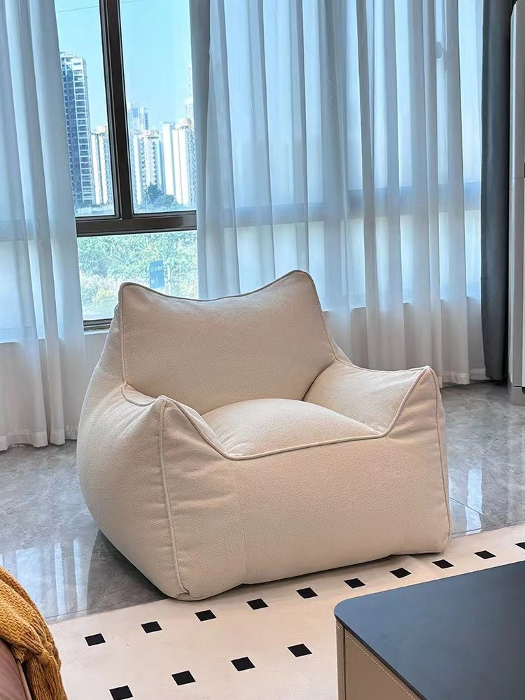HomeDor Simplicity Tofu Bun Fleece Sofa Chair