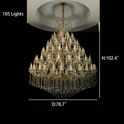 HomeDor Laura Multi-tiered Extra Large Candle Chandelier