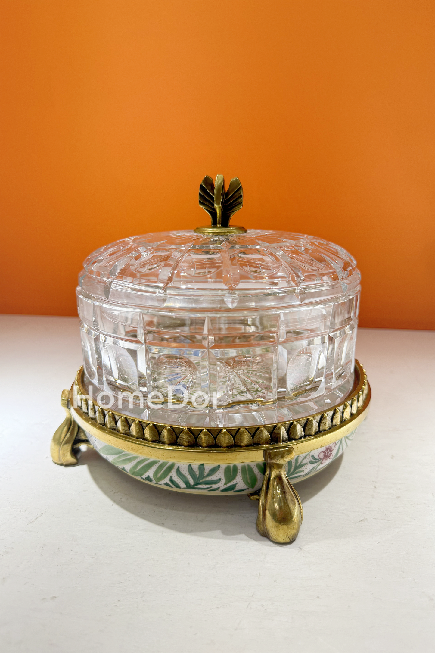 HomeDor × FH&Home | Prague Collection Elegant Nature-inspired Crystal Glass Decorative Canister