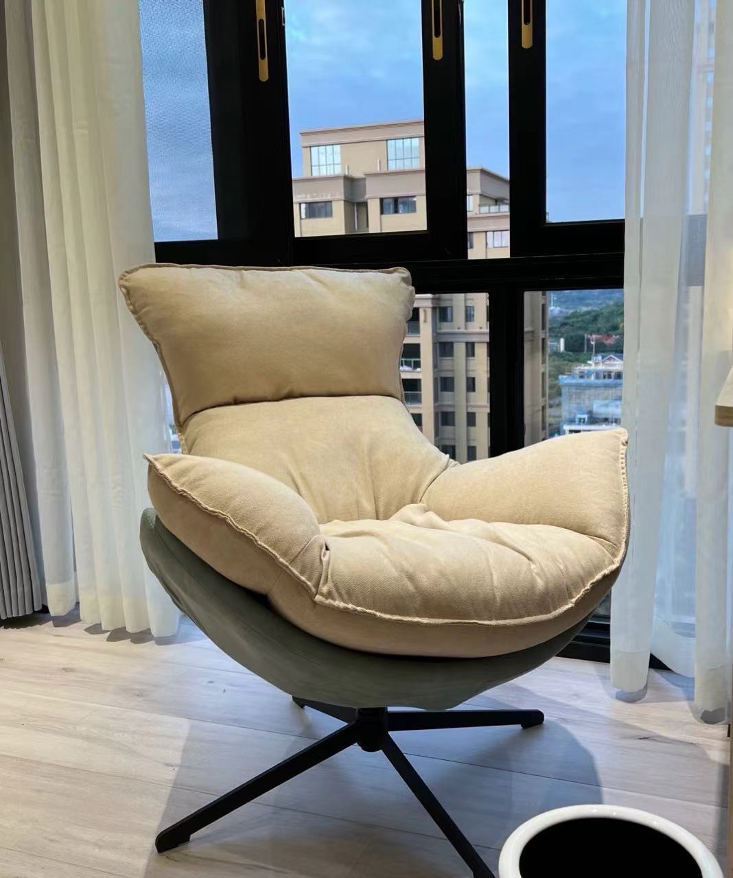 HomeDor Modern Leisure Swivel Reading Chair