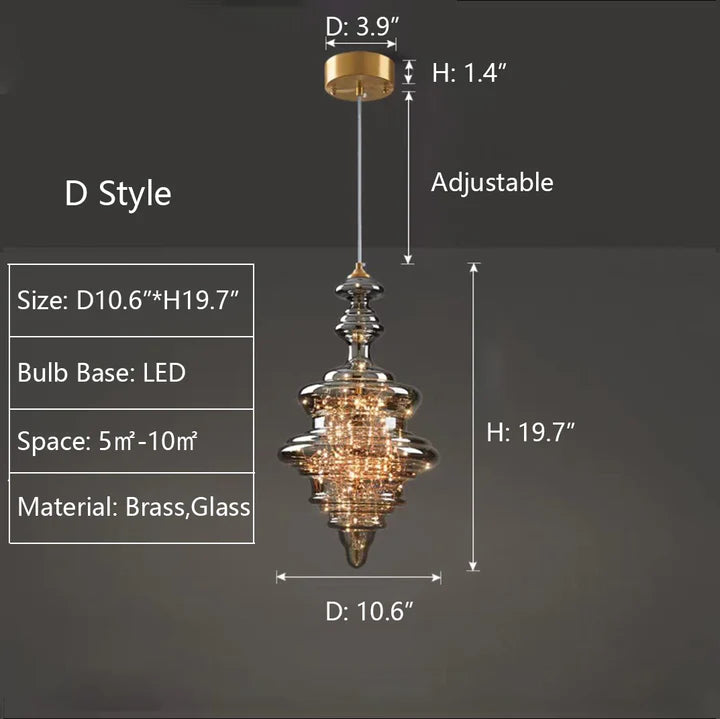 HomeDor Laken Special Shape Starburst Glass Pendant Lighting