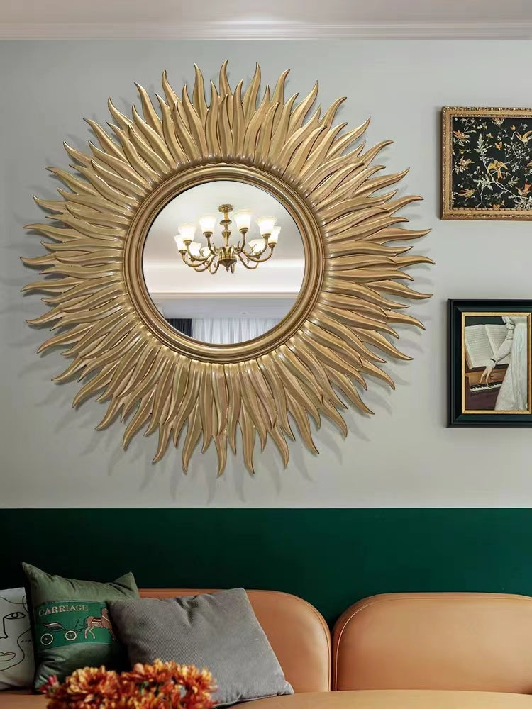HomeDor Sunburst Wall Decor Mirror Light