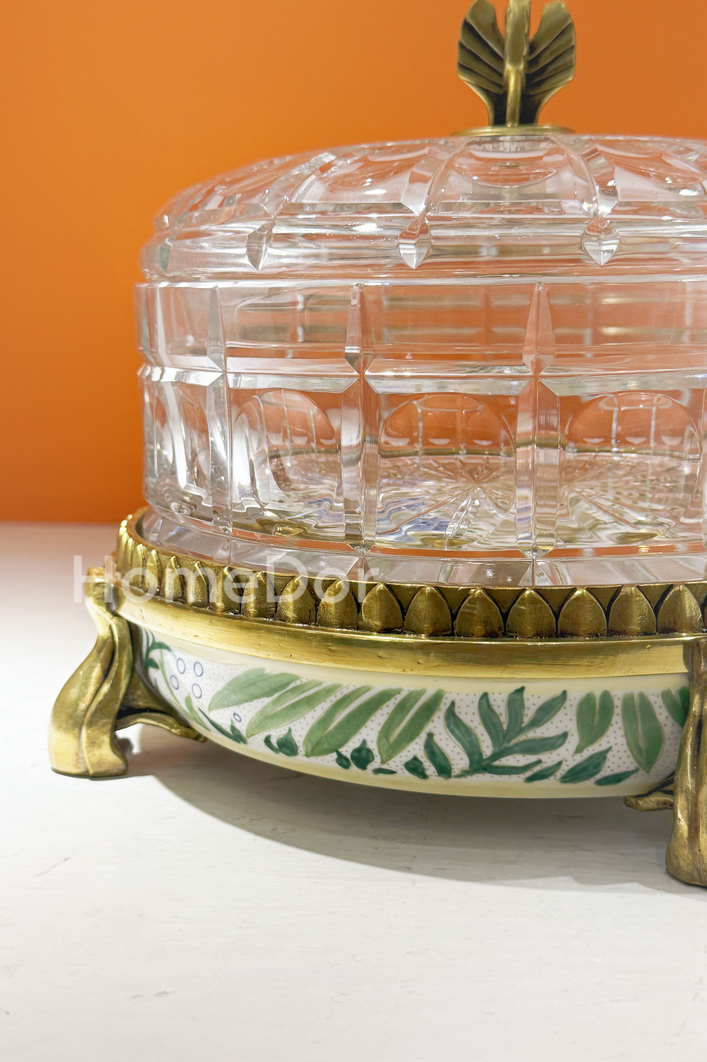 HomeDor × FH&Home | Prague Collection Elegant Nature-inspired Crystal Glass Decorative Canister