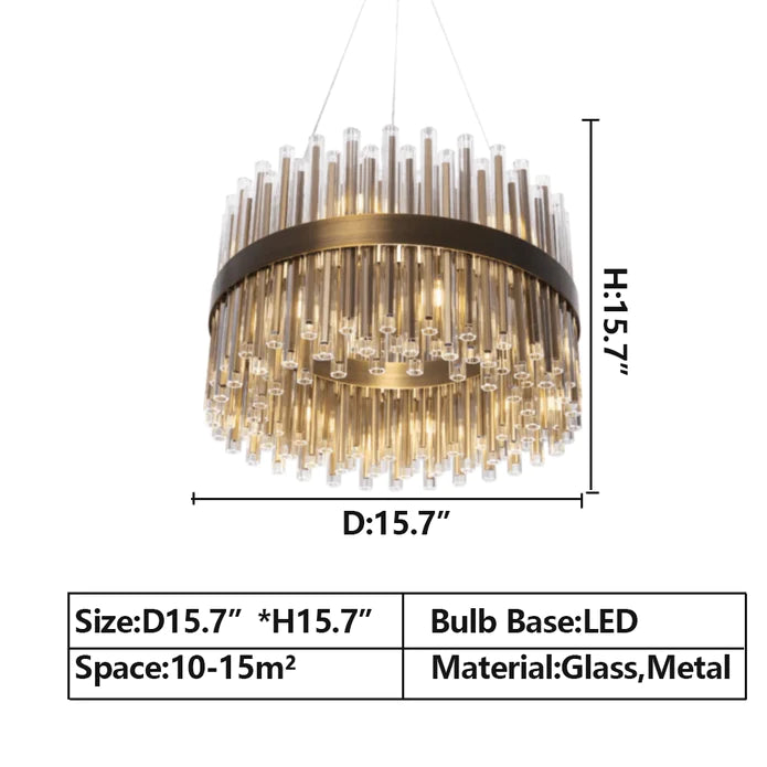 HomeDor Lucian Tubes Round Chandelier