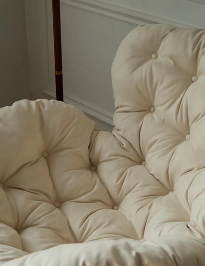 HomeDor Eggshell Leisure Sleepable Lazy Rocking Sofa