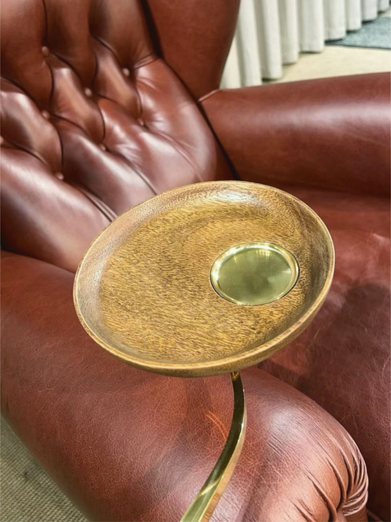 Luxury American Retro Genuine Leather Cigar Armchair