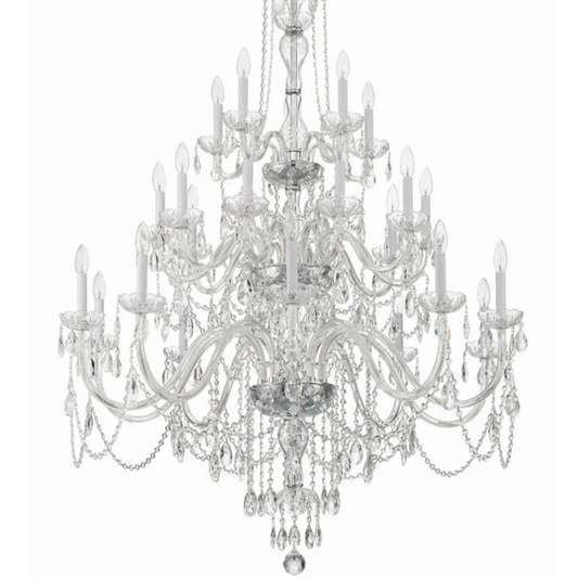 HomeDor Laura Royal Classic Traditional Candle Crystal Chandelier