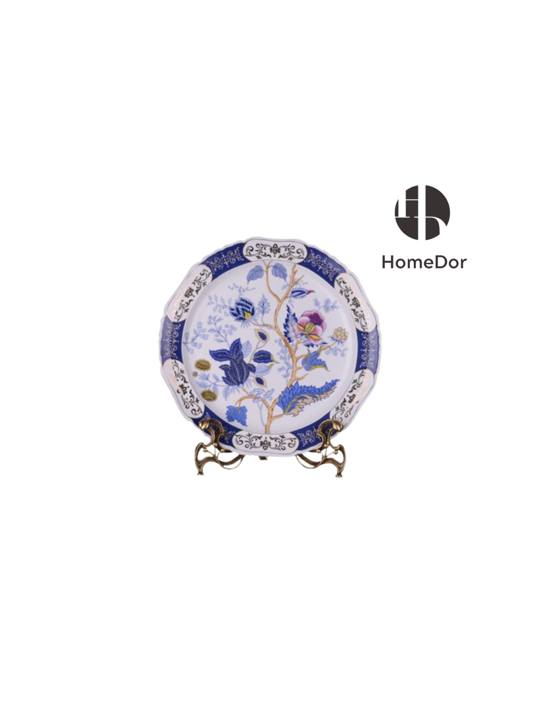 Artistic Hand Painted Porcelain & Lustrous Brass Elegance Table Decor Collection-I 2