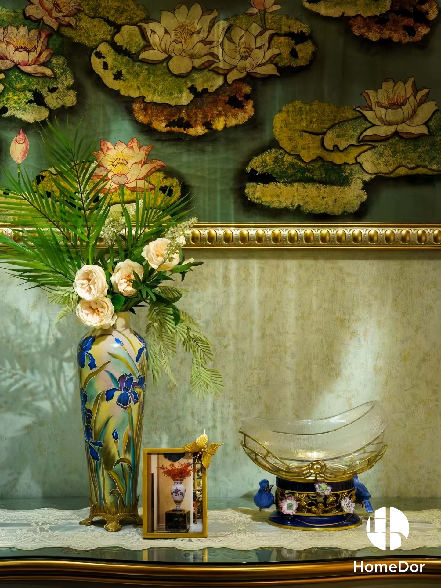 Classical Aesthetic Hand-Painted Floral Ceramic Vase4