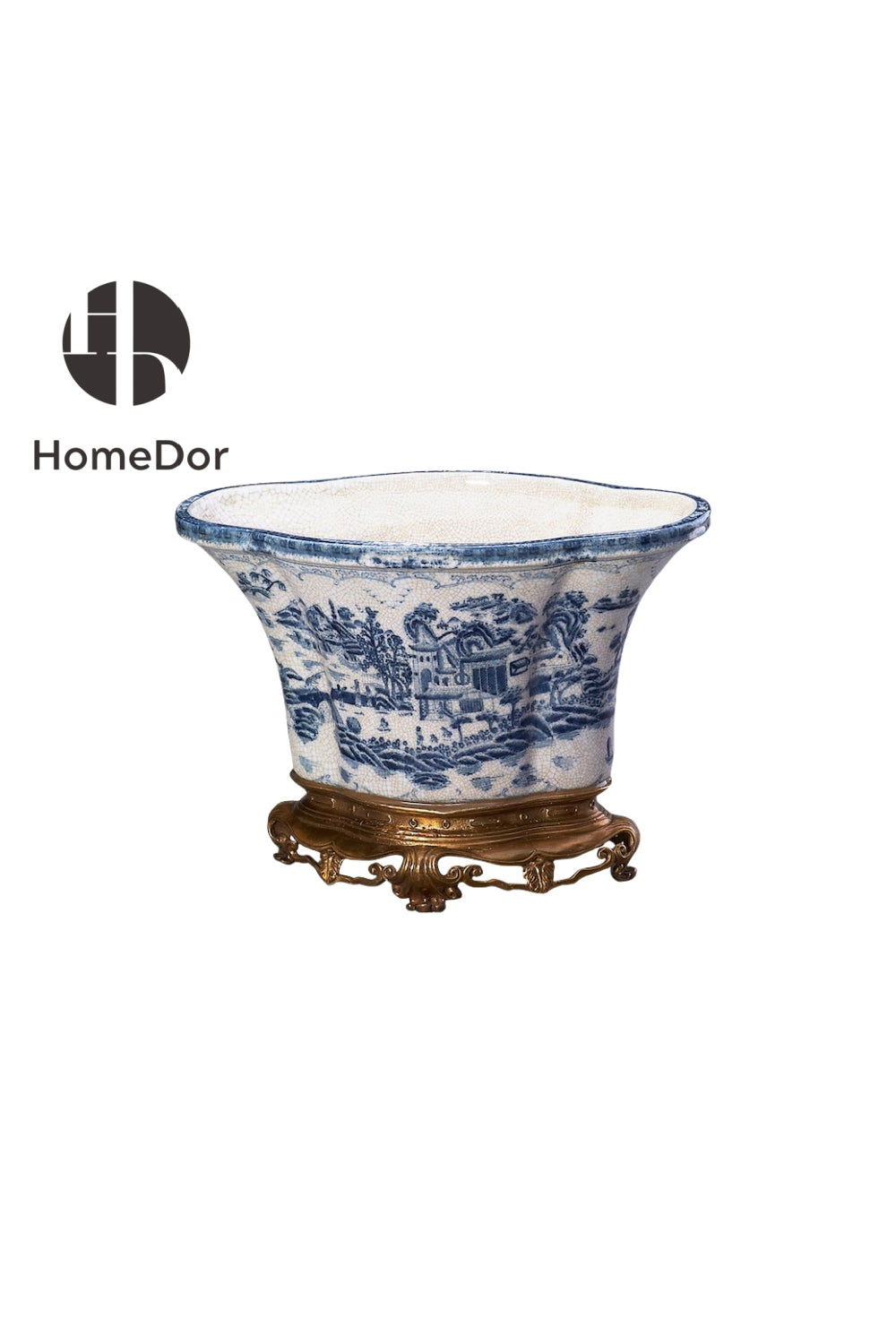 HomeDor × FH&Home | Classical Blue-and-White Porcelain Begonia Planter Decor
