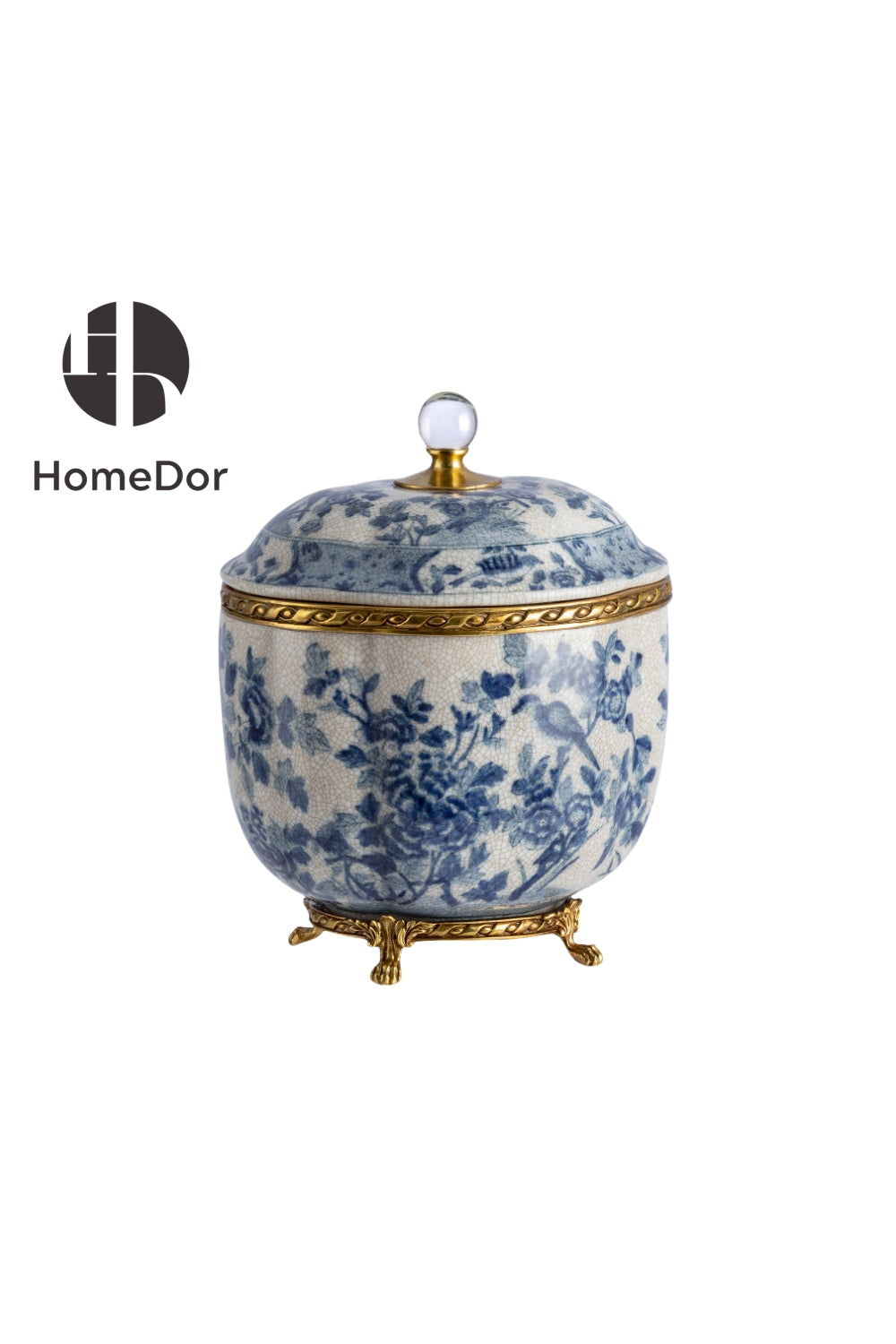 HomeDor × FH&Home | Exquisite Blue-and-White Crabapple Blossom Porcelain Table Decor
