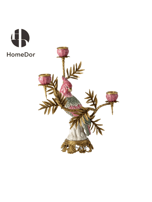 HomeDor × FH&Home | Exquisite Porcelain Parrot Candle Holder1