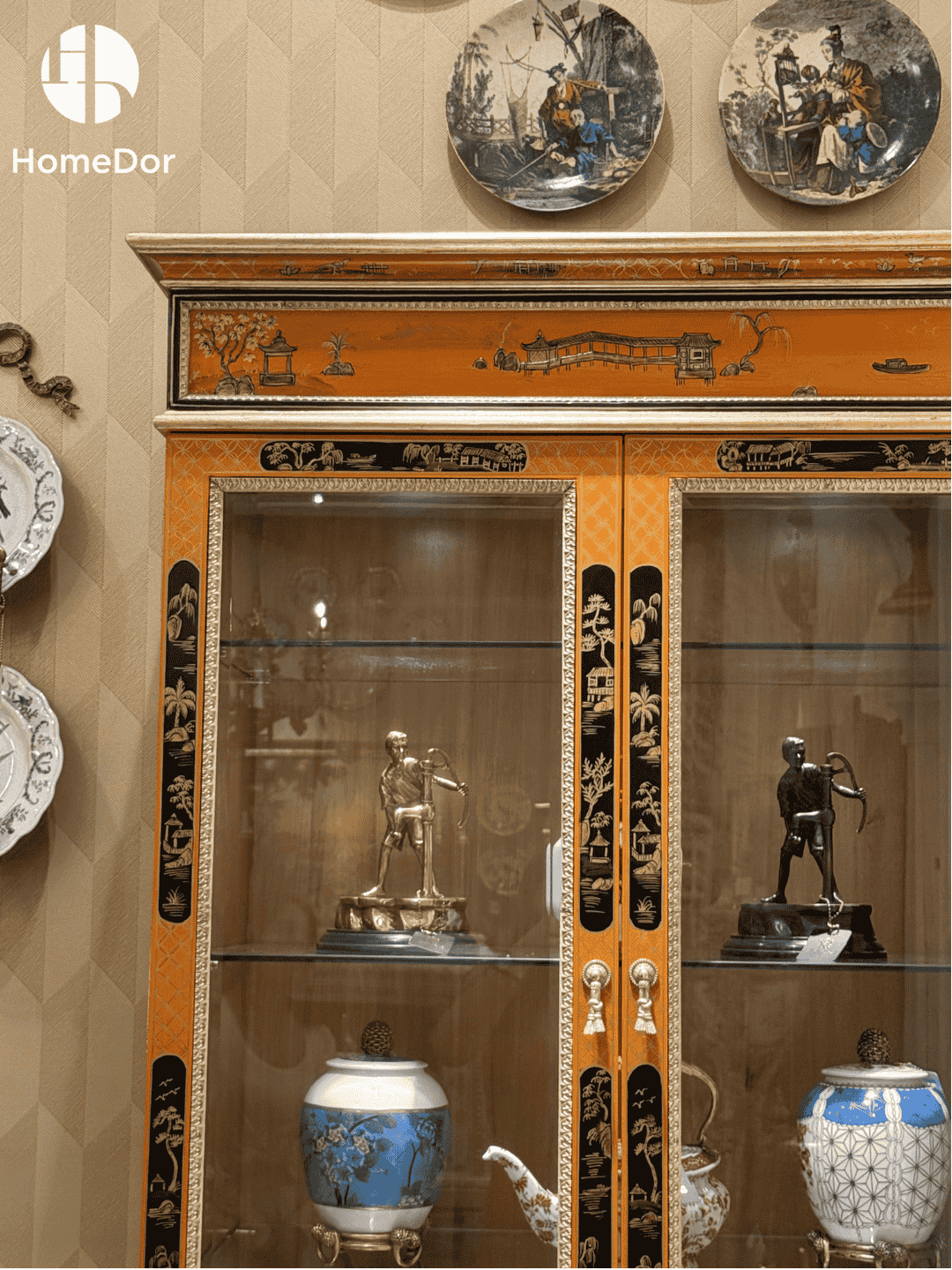HomeDor × FH&Home | Oriental Orange Traditional Carving Cabinet4