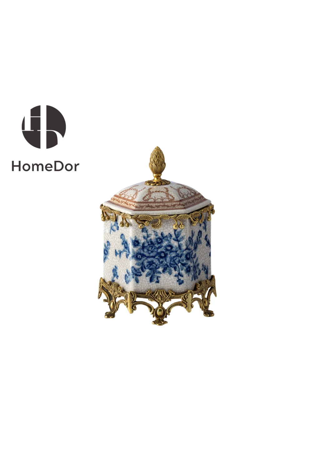 HomeDor × FH&Home |  Sophisticated Blue-and-White Porcelain Table Decor Set
