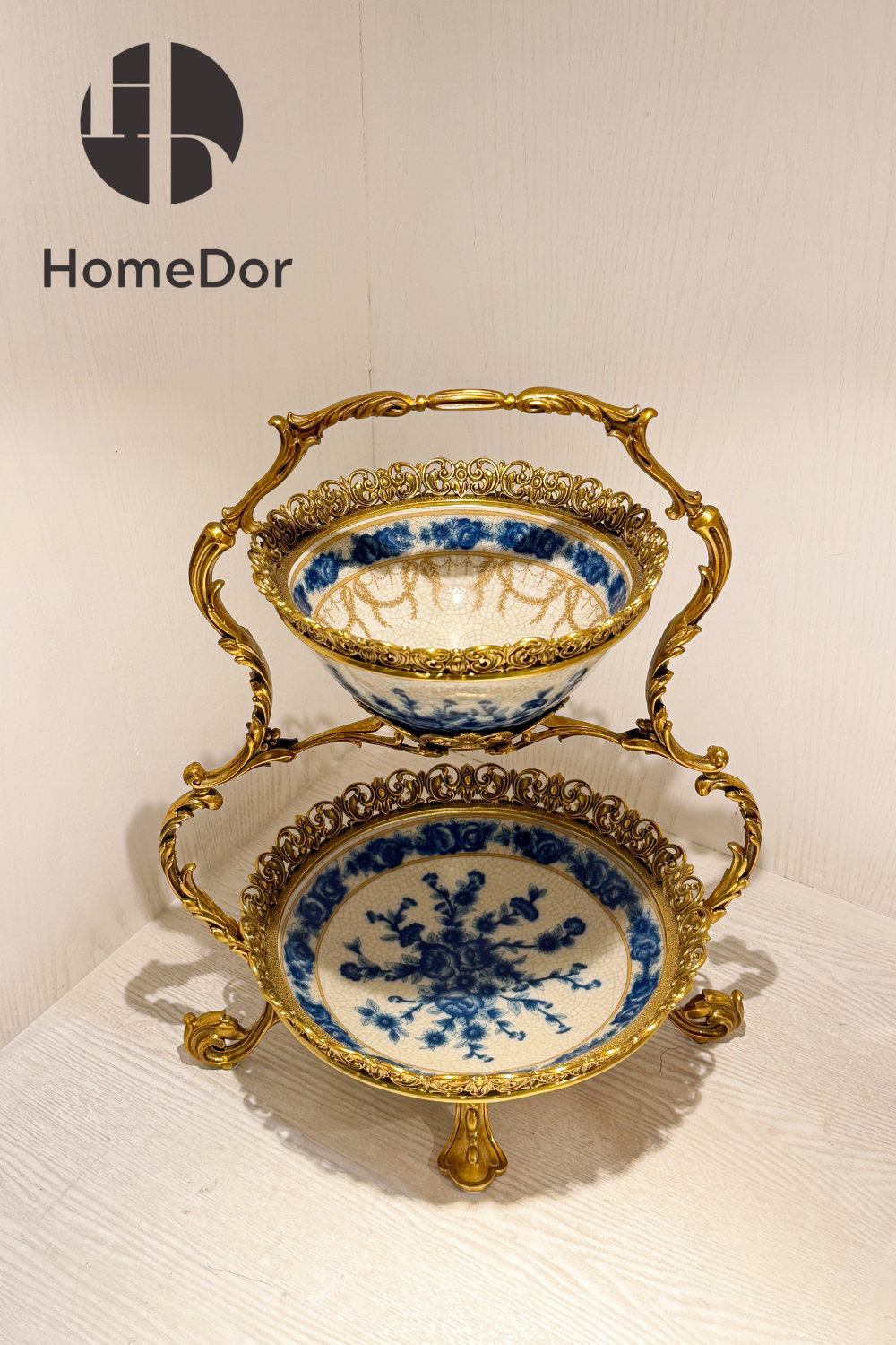 HomeDor × FH&Home | Sophisticated Blue-and-White Porcelain Table Decor Set