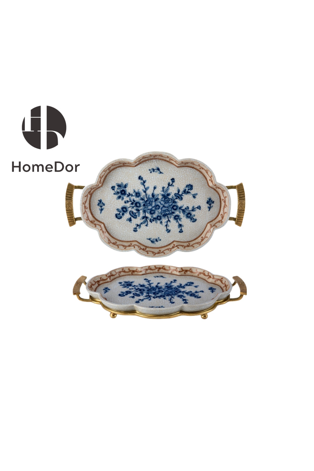 HomeDor × FH&Home |  Sophisticated Blue-and-White Porcelain Table Decor Set