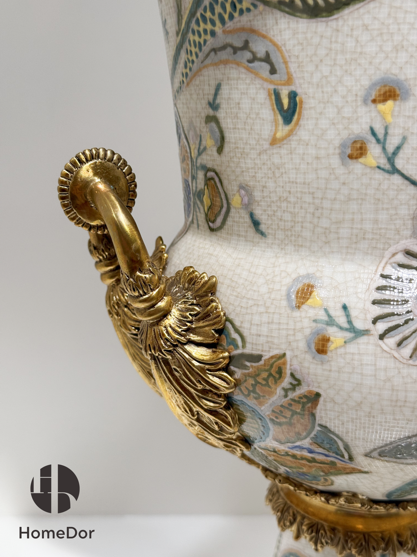 Vintage Chinoiserie Luxury Blossom & Brass Table Decor Set