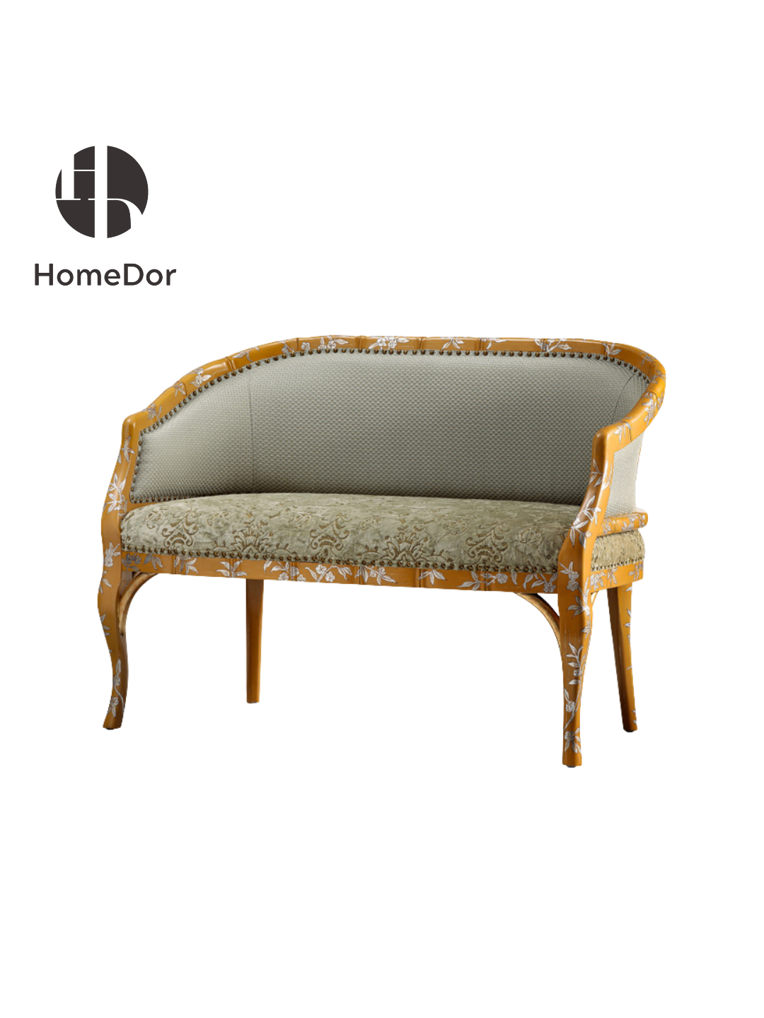 HomeDor × FH&Home | Imperial Yellow Series Bamboo-inspired 2-Seater Loveseat