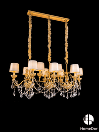 10 Lights/Rectangular/With Lampshades/L122cm*H68cm