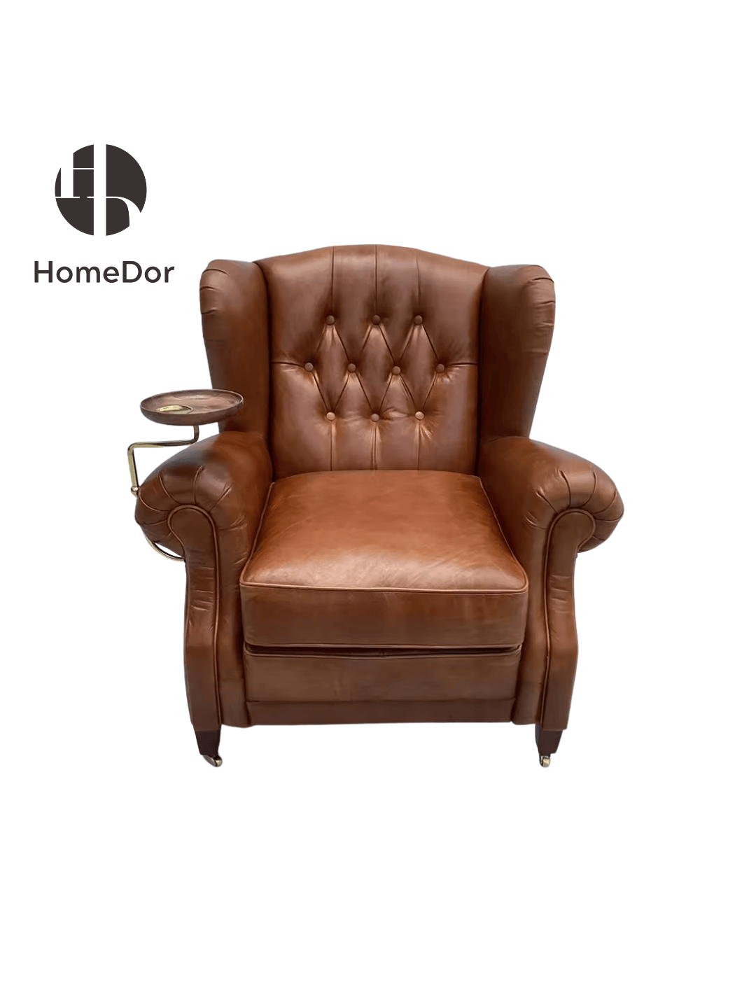 Luxury American Retro Genuine Leather Cigar Armchair