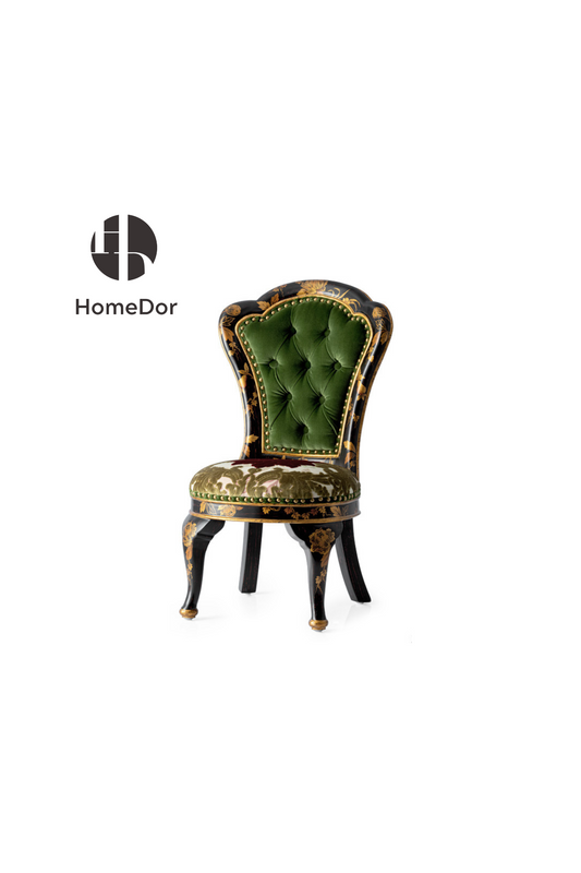 HomeDor HomeDor × FH&Home | Vintage French Baroque Floral MINI Lounge Chair-Lounge Chairs-L44cm × W53cm × H80cm-