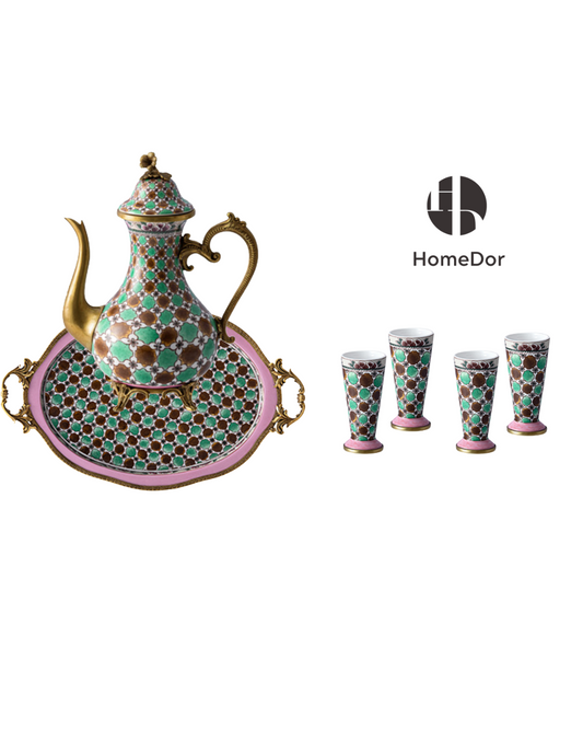 HomeDor HomeDor × FH&Home | Exquisite Vintage Enameled Ceramic Tea Set-The Whole Set-