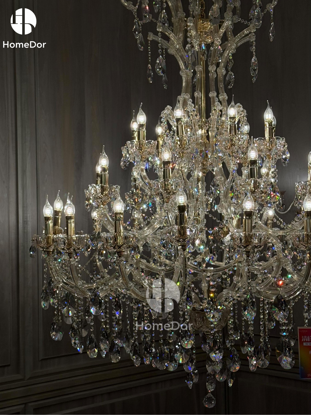 Homedor_grand crystal chandelier for palace style decor