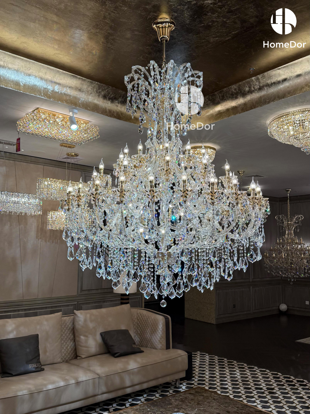 luxury crystal chandelier for mansion interior