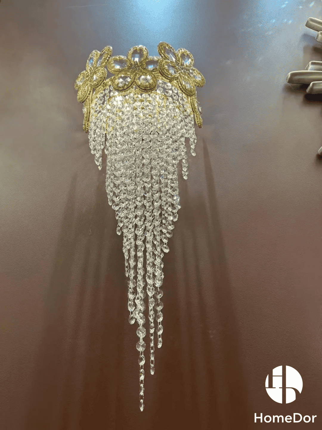 Luxury Creative Floral Crystal Tassel Wall Sconce