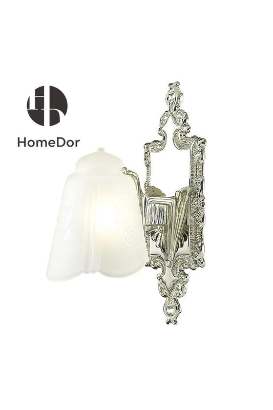 HomeDor-HomeDor × FH&Home | Exquisite Rococo Style Brass Wall Sconce-Wall Sconce-L16 × W25 × H39 cm-Warm Light-
