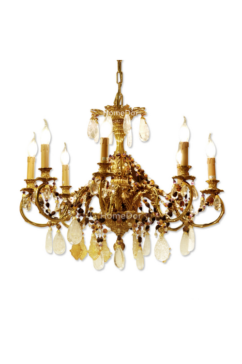 HomeDor × FH&Home | Ornate Vintage Brass Chandelier