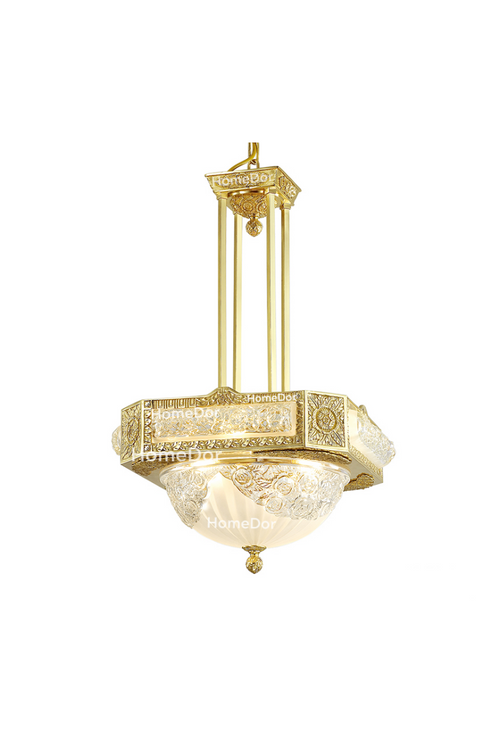 HomeDor × FH&Home | Byzantine Style Carved Glass Chandelier