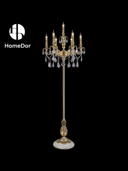 Neo-Baroque Revival Series Luxury Brass Floor Lamp
