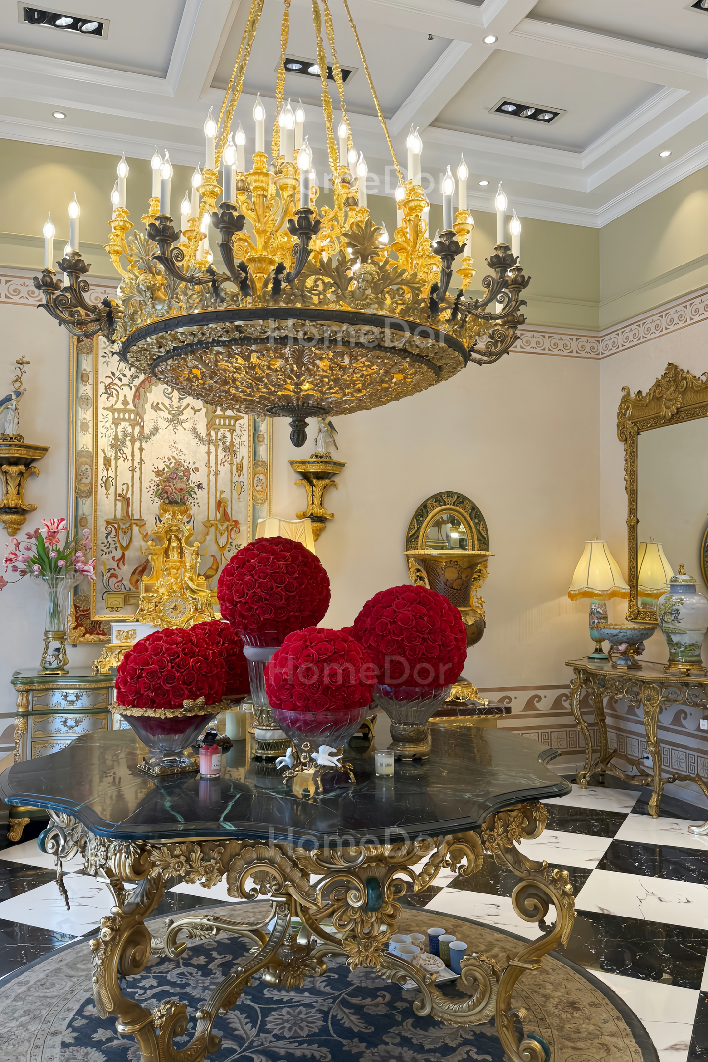 HomeDor × FH&Home | European Palace-inspired Grandeur Brass Chandelier