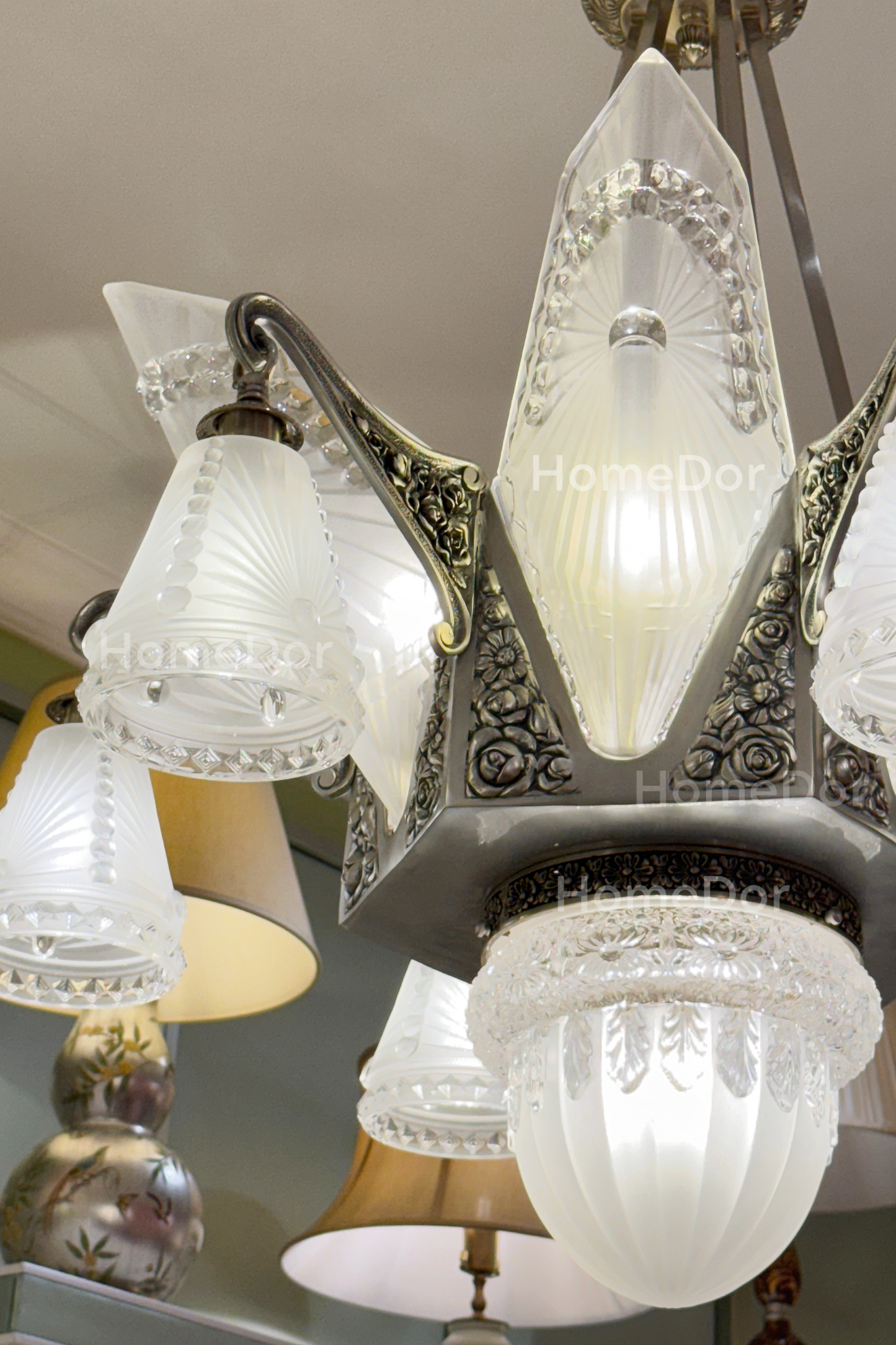 HomeDor × FH&Home | Byzantine Retro-inspired Elegant Frosted Glass Chandelier