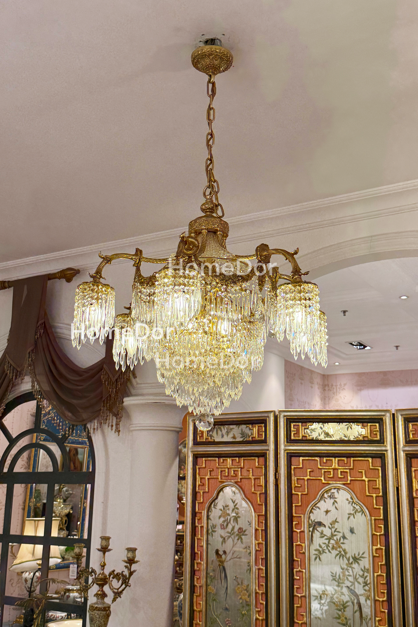 HomeDor × FH&Home | Baroque Imperial Cascade Crystal Chandelier