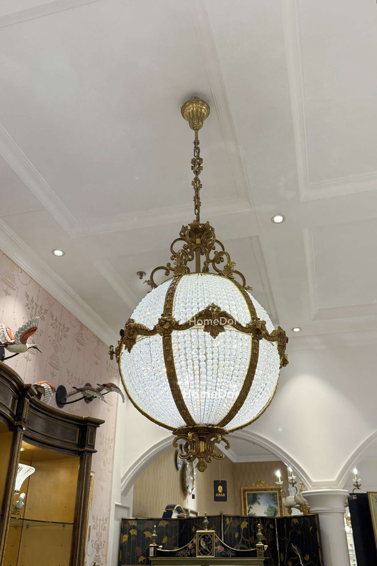 HomeDor × FH&Home | Baroque Artisanal Retro Crystal Globe Pendant Light