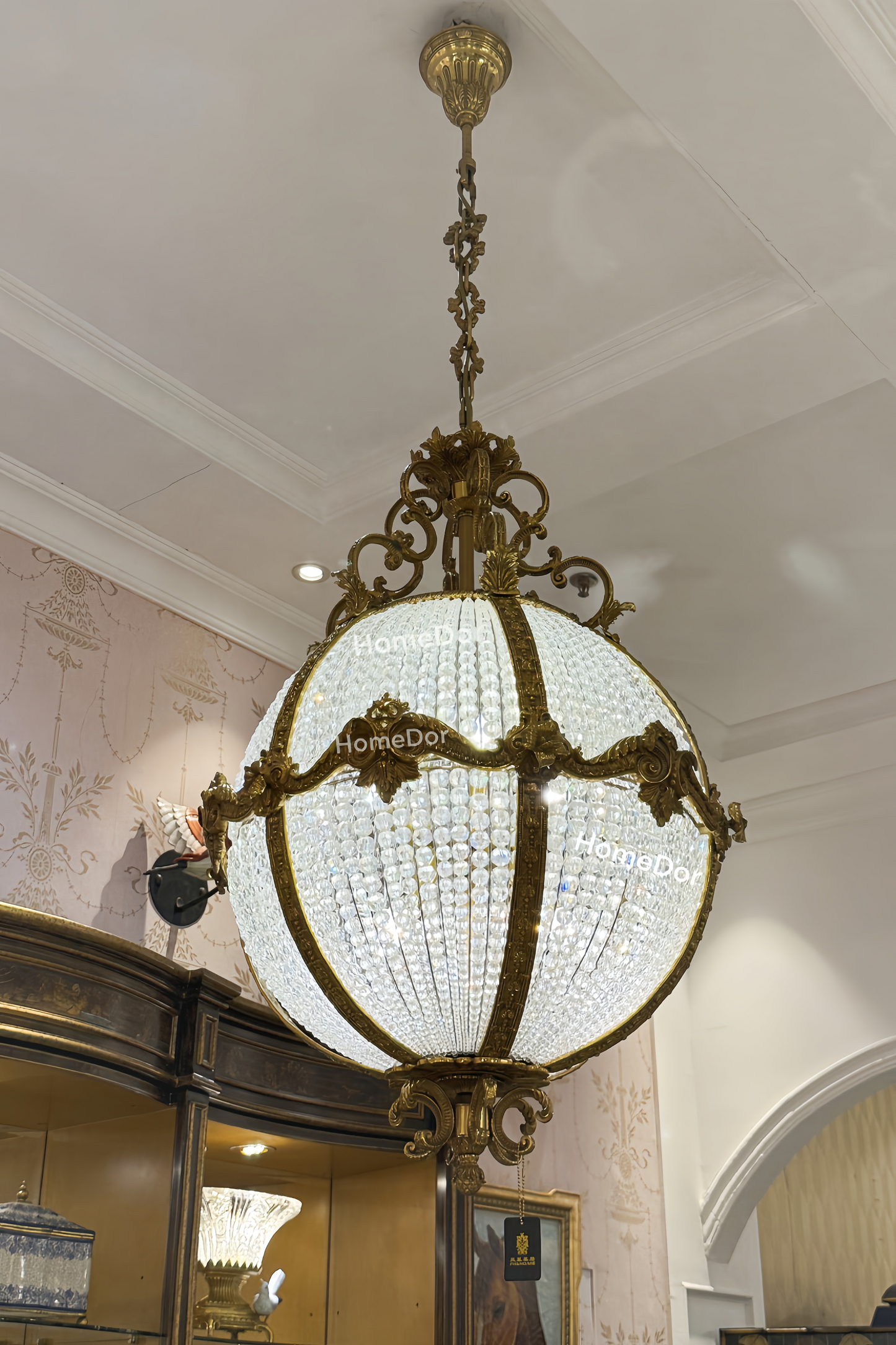 HomeDor × FH&Home | Baroque Artisanal Retro Crystal Globe Pendant Light