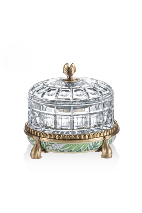 HomeDor × FH&Home | Prague Collection Elegant Nature-inspired Crystal Glass Decorative Canister
