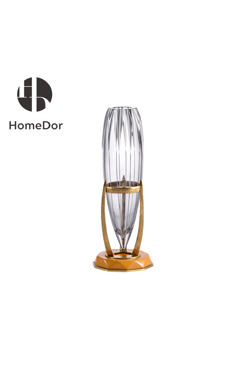 Prague Collection Crystal Glass Vase with Distinctive Bases