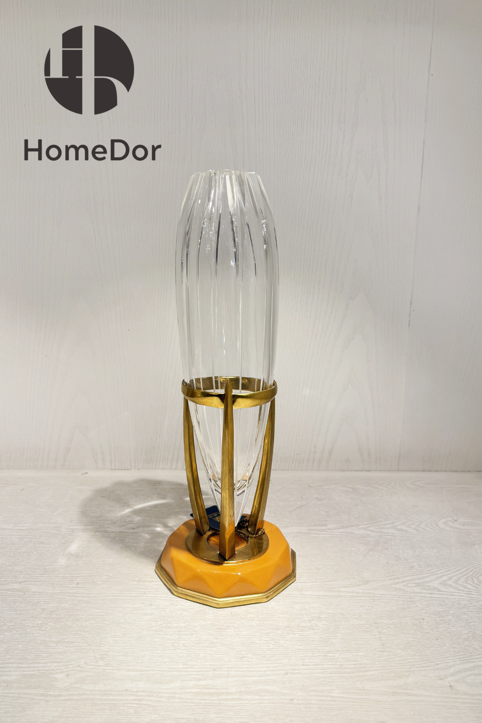 Prague Collection Crystal Glass Vase with Distinctive Bases