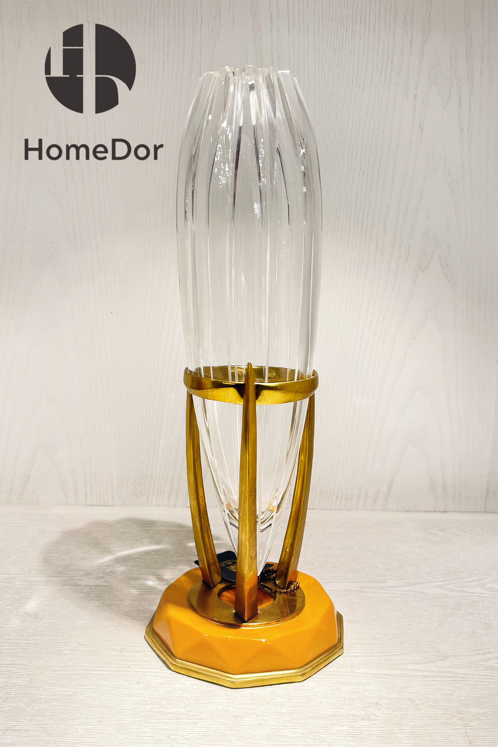Prague Collection Crystal Glass Vase with Distinctive Bases