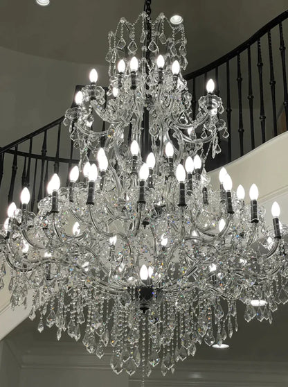 HomeDor Laura Classic Traditional Extra Large Candle Crystal Chandelier