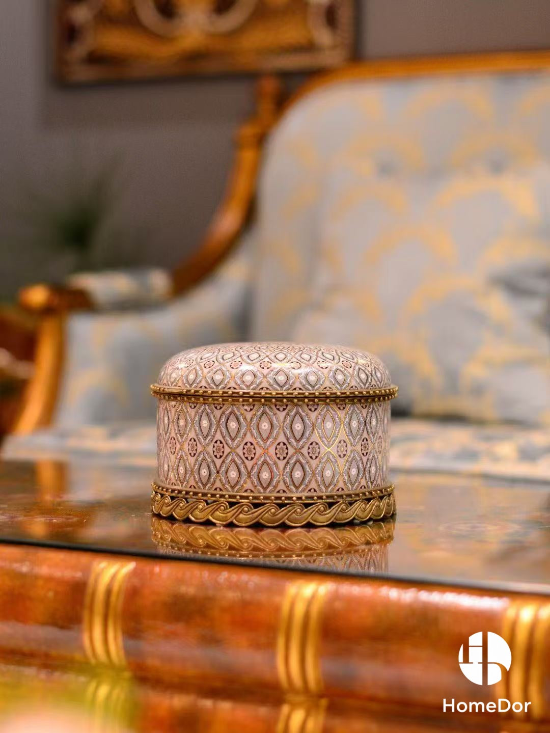 HomeDor-Vintage Art Deco Luxury Brass Table Decor Sets-The Whole Set-