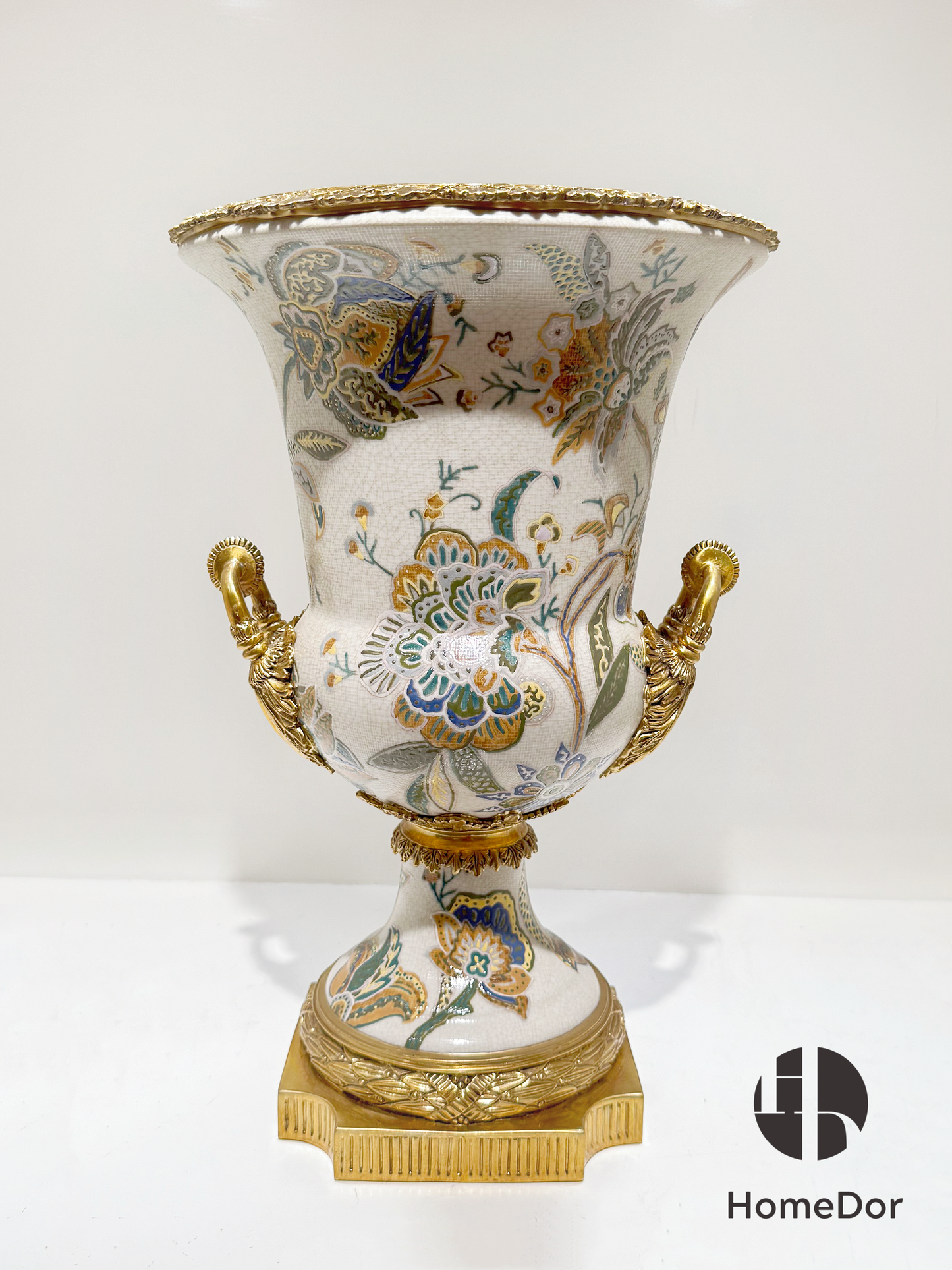 Vintage Chinoiserie Luxury Blossom & Brass Table Decor Set