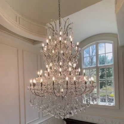 HomeDor Laura Classic Traditional Extra Large Candle Crystal Chandelier