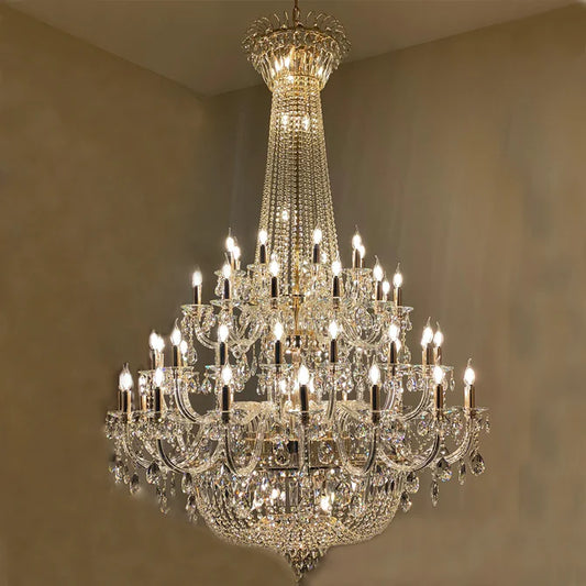 HomeDor Traditional Luxury Mid-century Multi Tiers Candle Chandelier