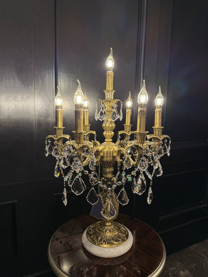 HomeDor Neo-Baroque Revival Series Luxury Brass Table Lamp